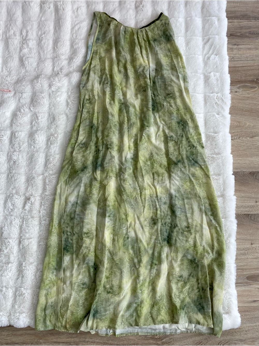 Green Tie-Dye Midi dress